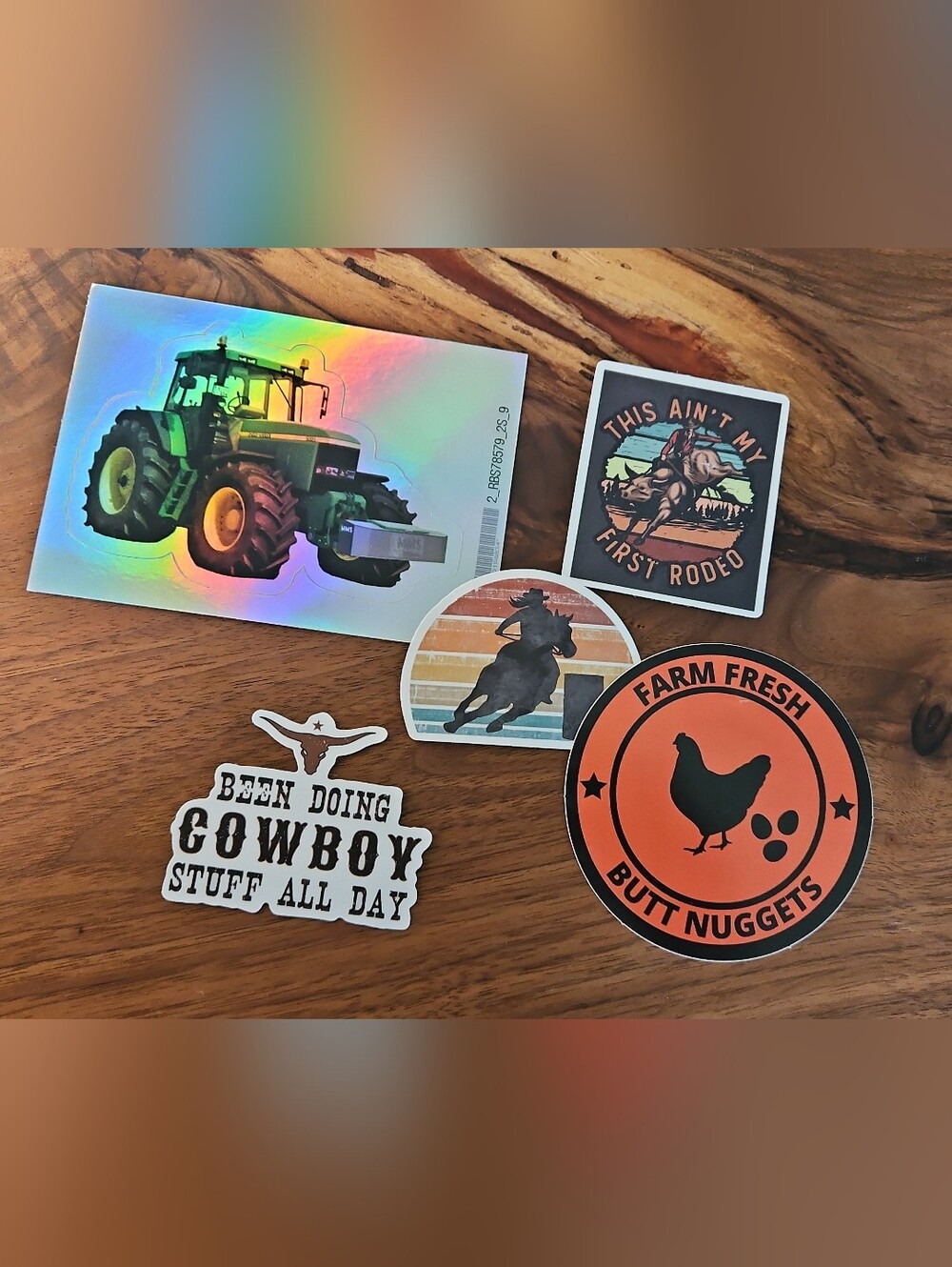 5 Pack Western Rodeo Sticker Pack - Farm & Cowboy Designs